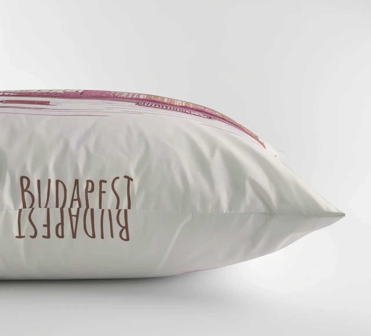 Budapest City minimalist modern landmarks art decorative cushion by WijdevenDesign