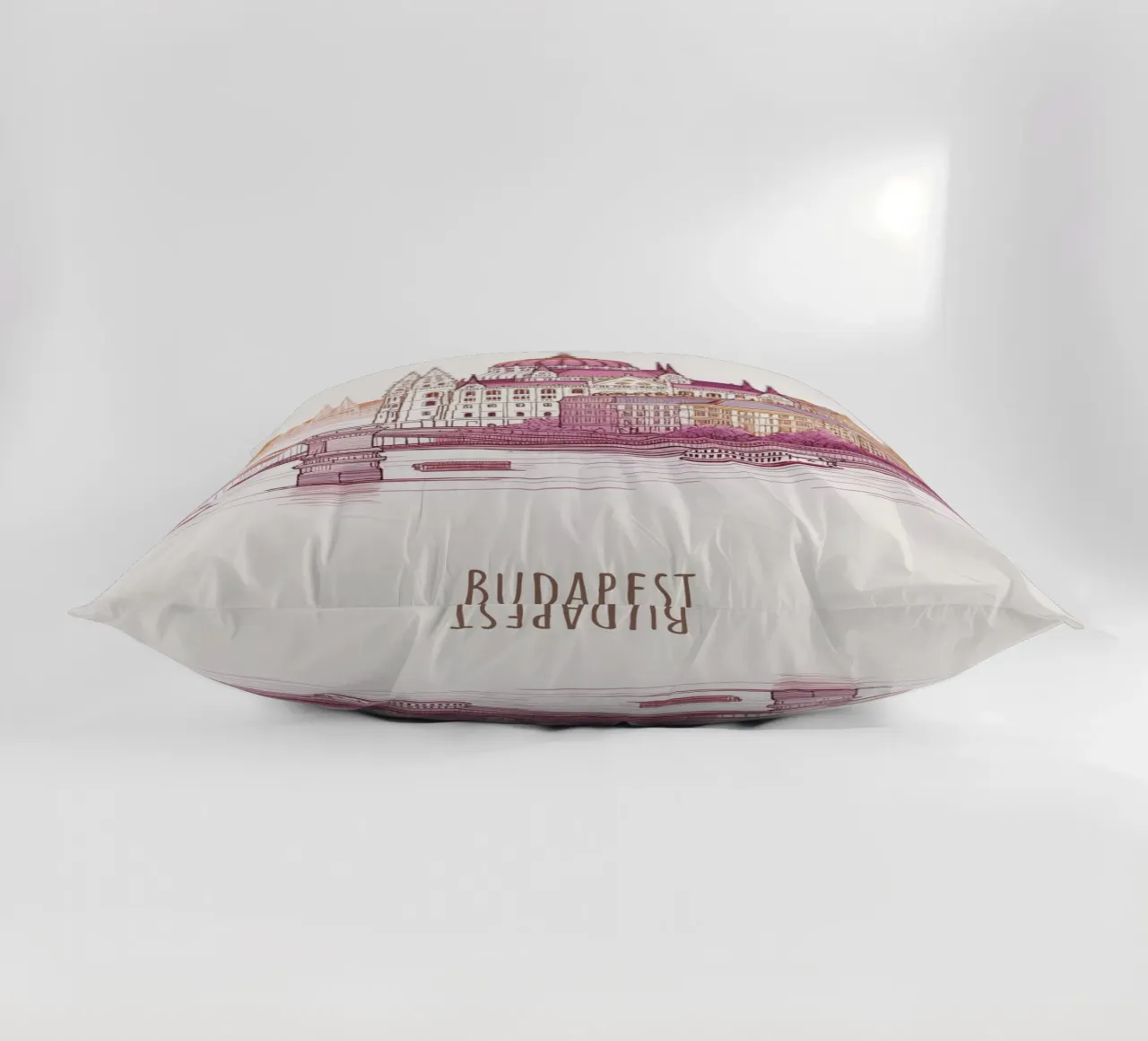 Budapest City minimalist modern landmarks art decorative cushion by WijdevenDesign