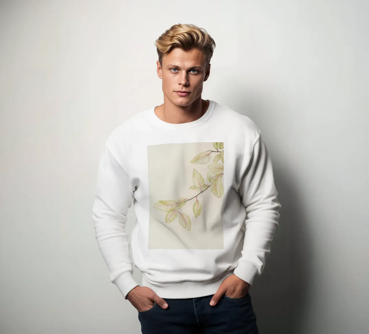 Scritta sul cielo felpa da Eva Nev Watercolor