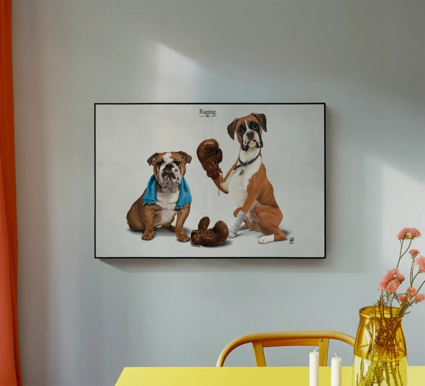 Raging (Titled) acryl van Rob Art | Illustration