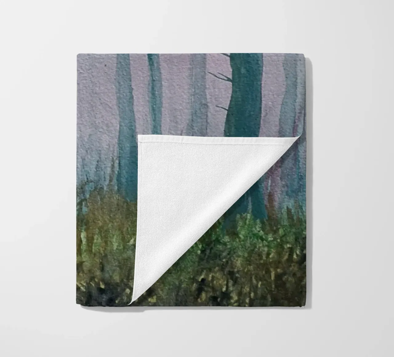 Der verzauberte Wald Strandtuch von Eva Nev Watercolor