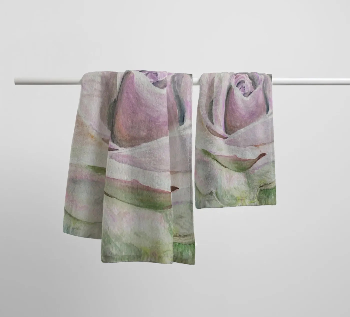 Alpha Rose towel by Eva Nev Watercolor