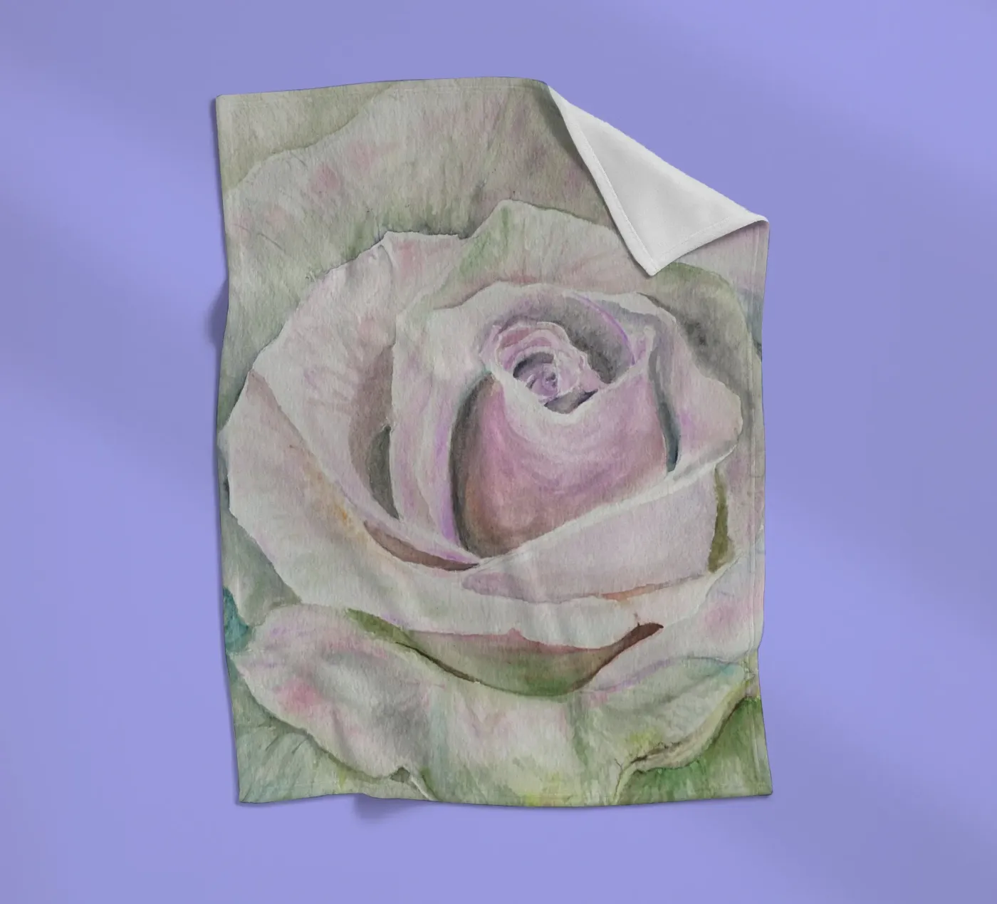 Alpha-roos fleecedeken van Eva Nev Watercolor