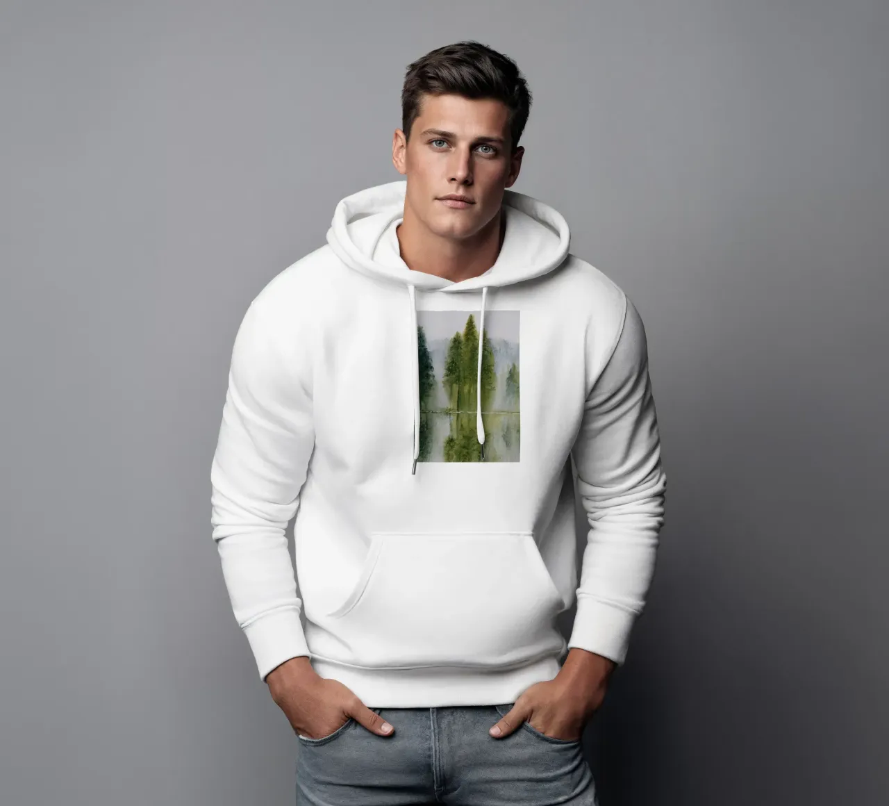 Avalon felpa con cappuccio da Eva Nev Watercolor