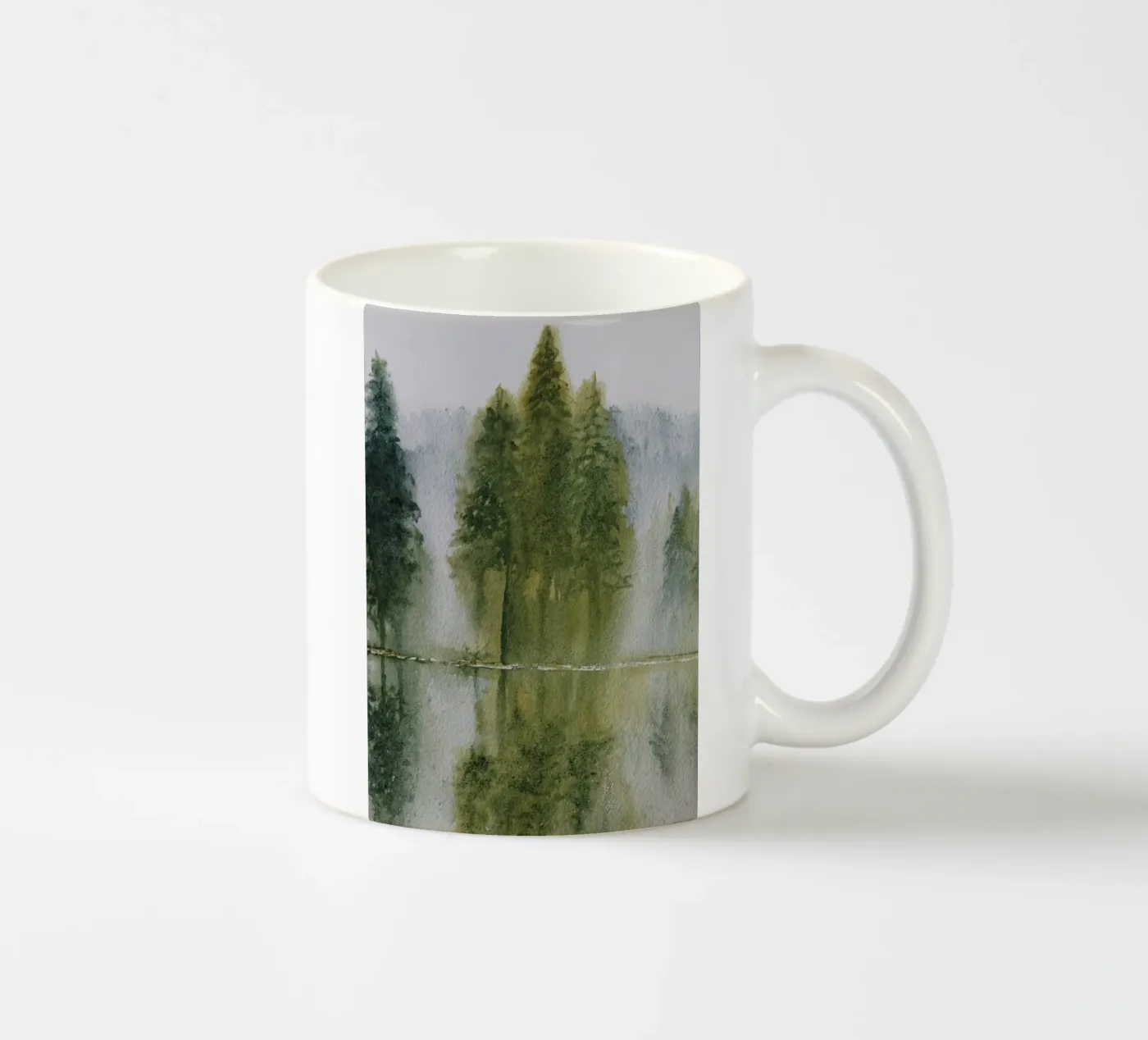 Avalon ceramic mug by Eva Nev Watercolor