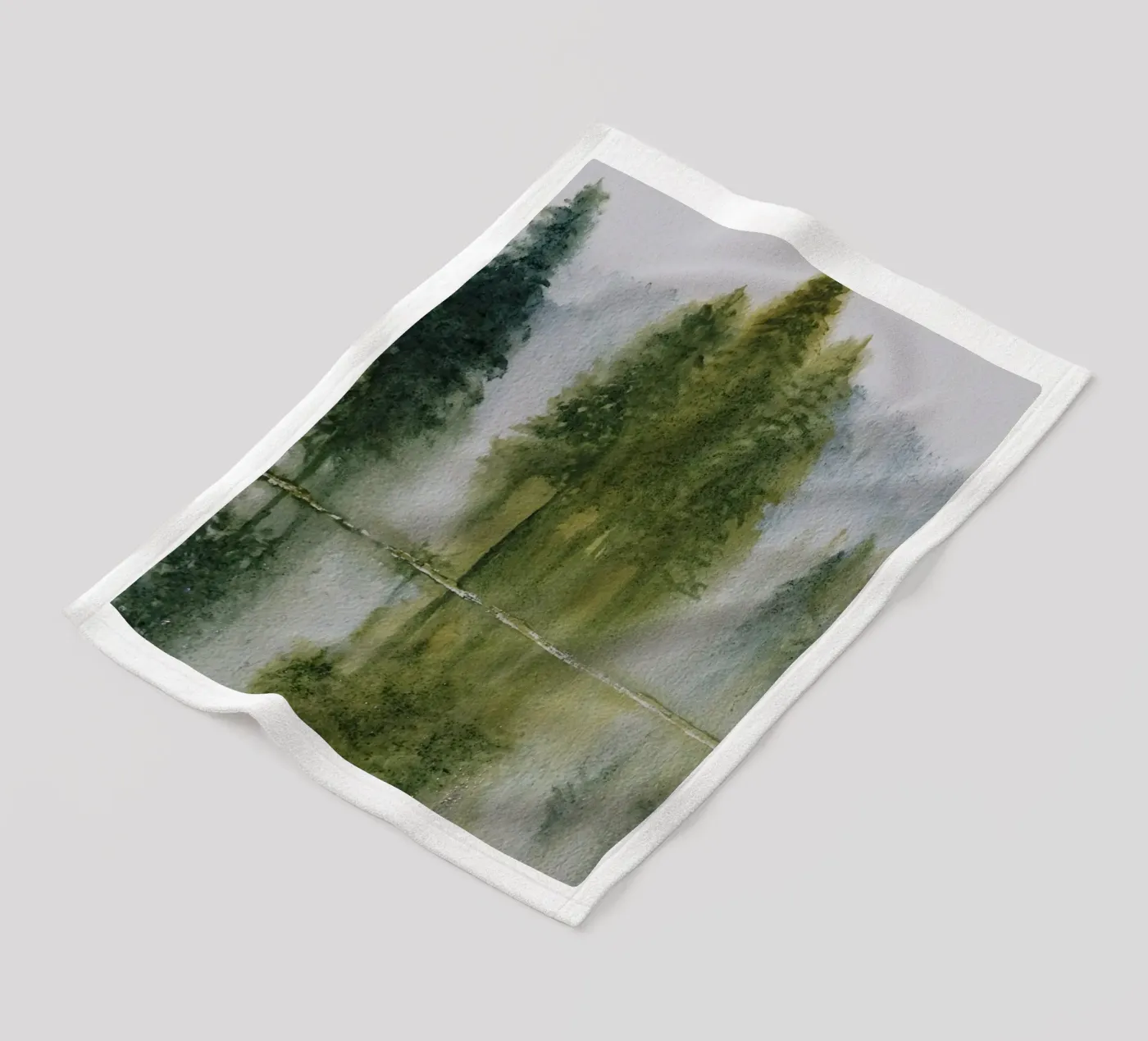 Avalon Fleecedecke von Eva Nev Watercolor