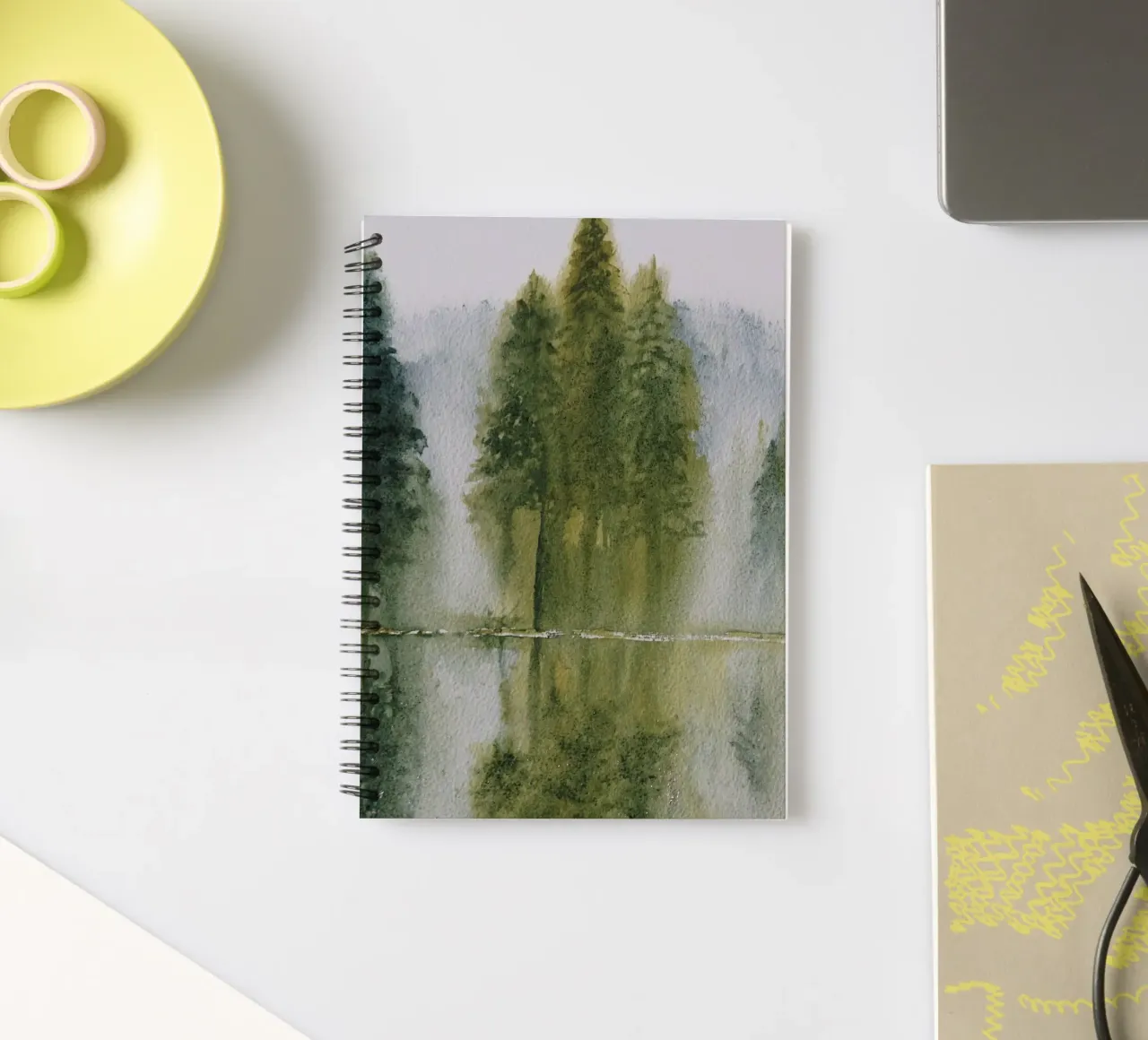 Avalon spiral notebook by Eva Nev Watercolor