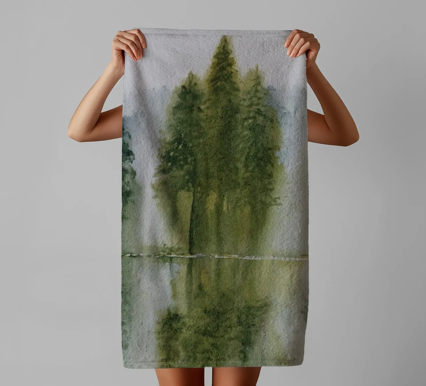 Avalon badhanddoek van Eva Nev Watercolor