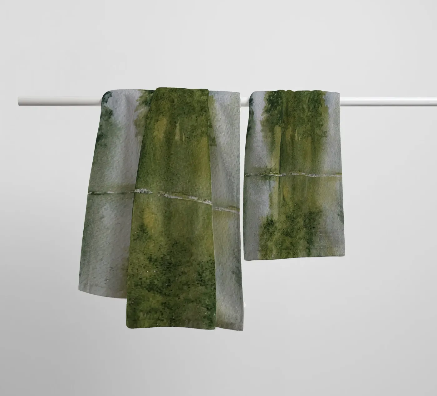 Avalon badhanddoek van Eva Nev Watercolor