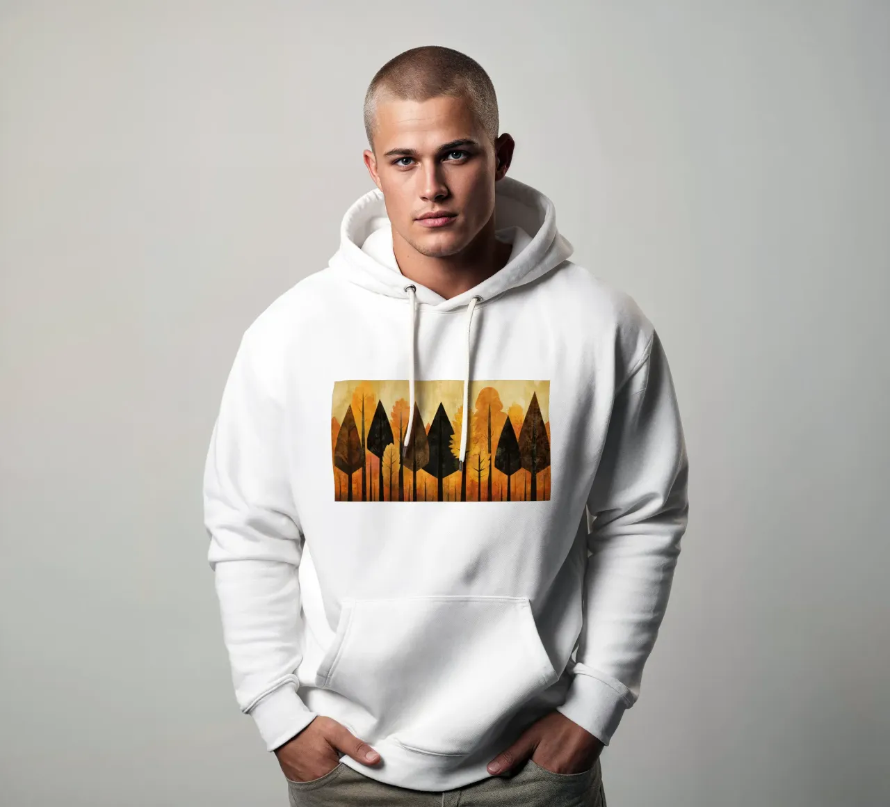 Autumn Forest #04 felpa con cappuccio da Art Unleashed