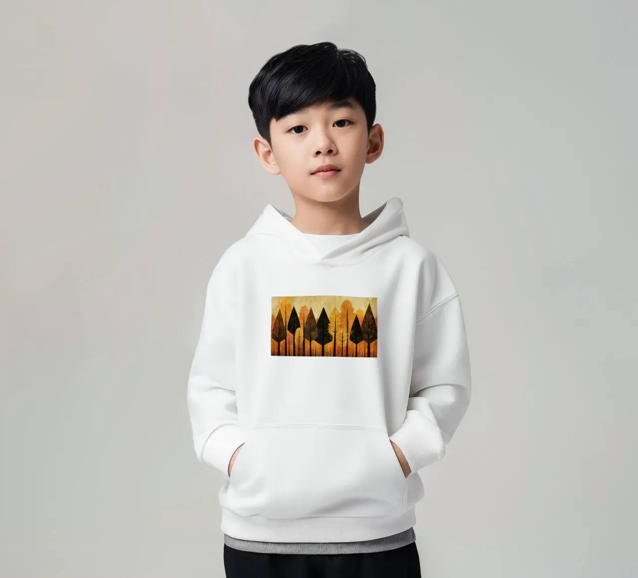 Autumn Forest #04 felpa bambino con cappuccio da Art Unleashed