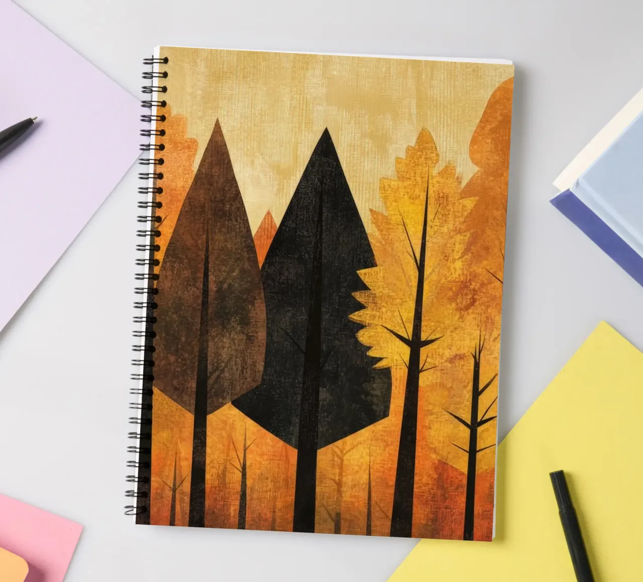 Autumn Forest #04 spiral notebook by Art Unleashed