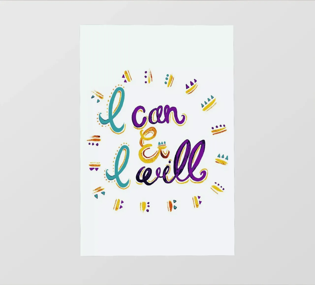 I Can and I Will telo in pvc da Pom Graphic Design