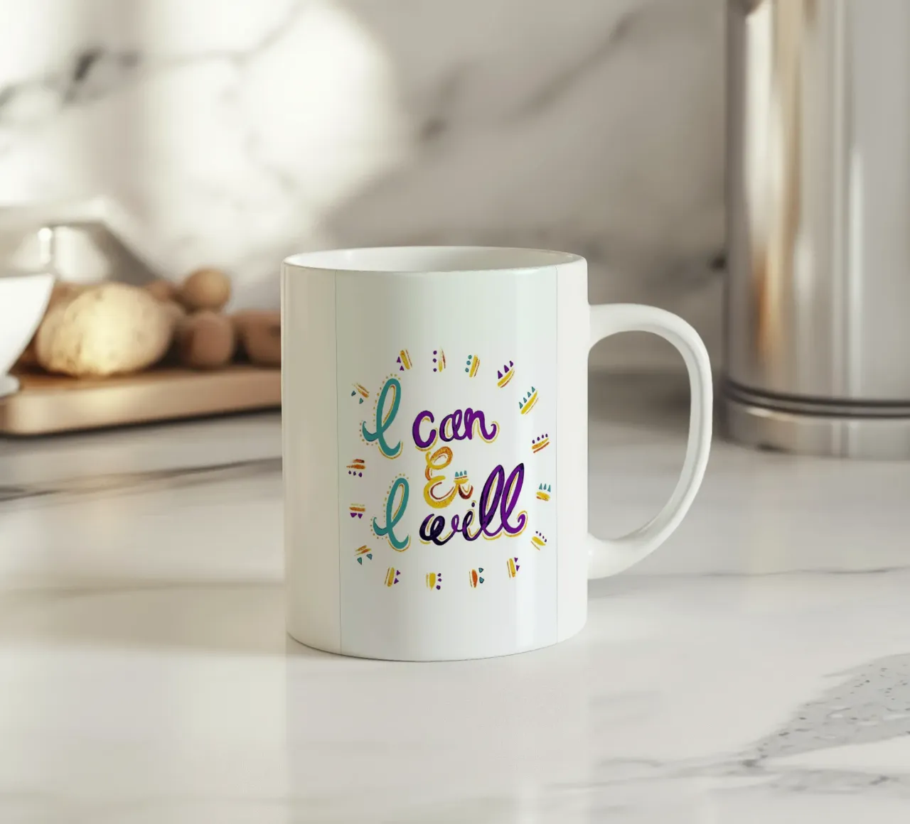 I Can and I Will tazza in ceramica da Pom Graphic Design