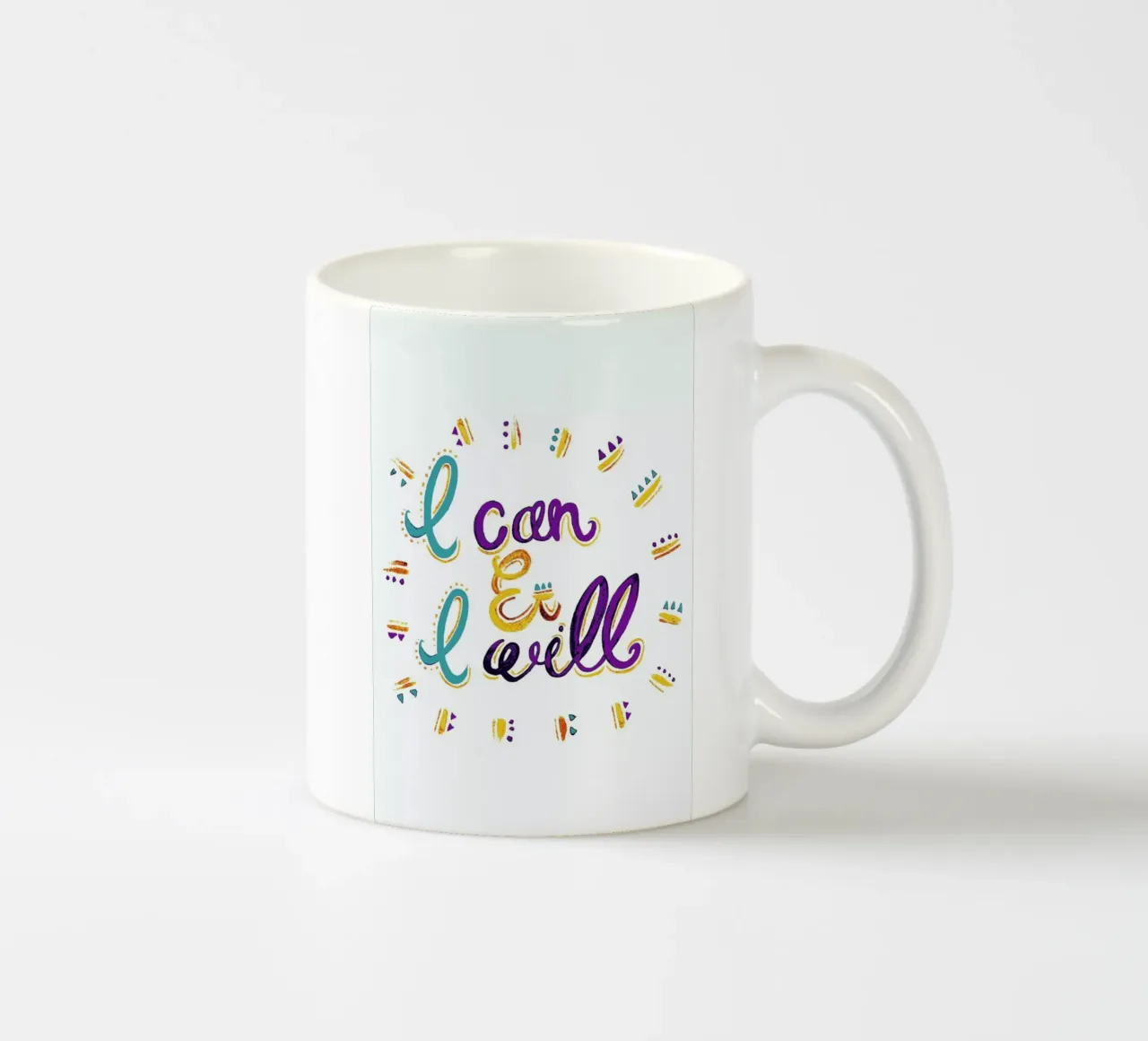 I Can and I Will tazza in ceramica da Pom Graphic Design