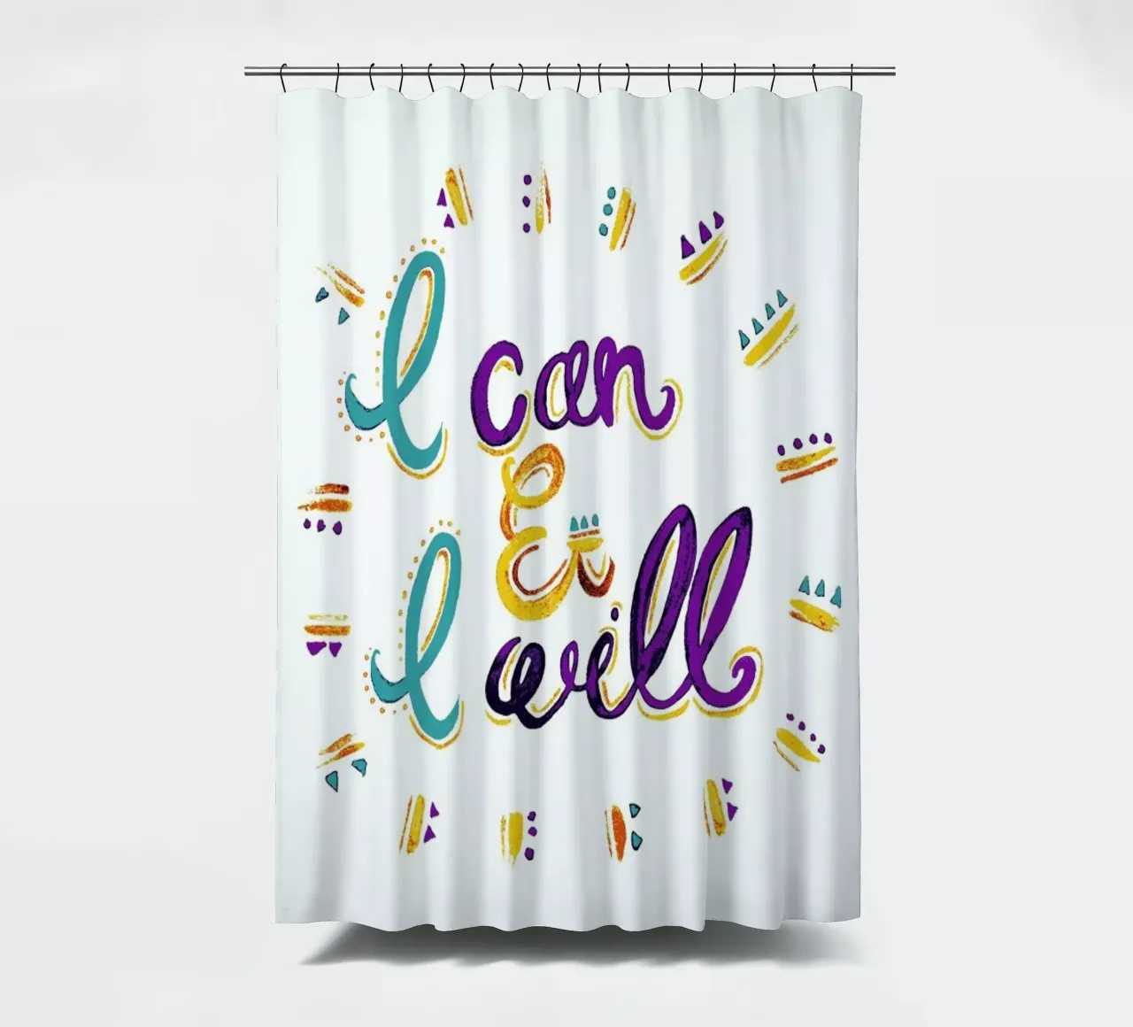 I Can and I Will tenda da doccia da Pom Graphic Design