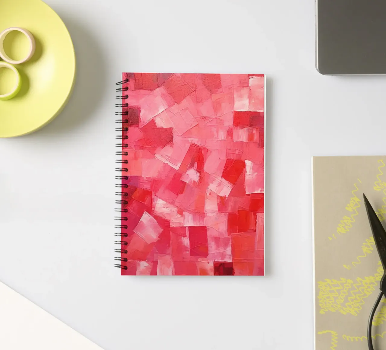 Pink spiral notebook by Art Unleashed