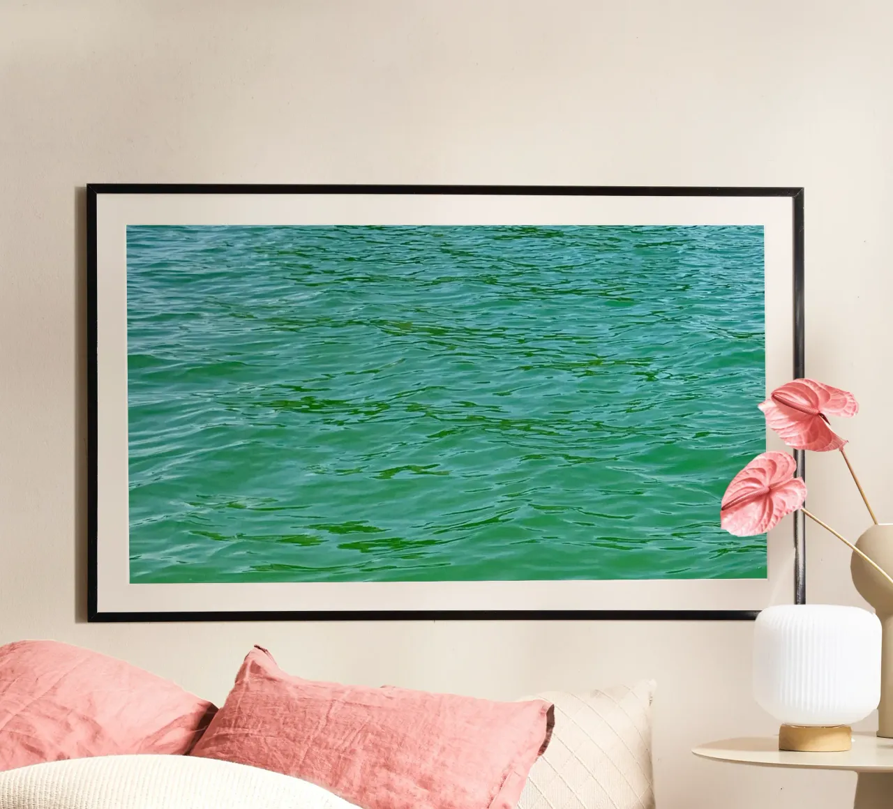 Sommerfeeling poster with wooden frame by Art Studio by Iris