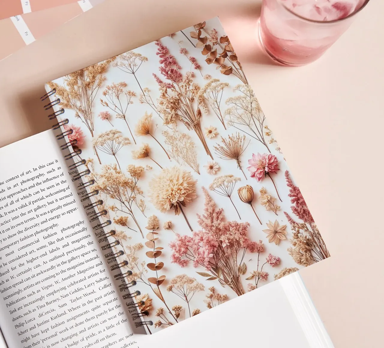 Whispers of a Bygone Season spiral notebook by VintageBotanics