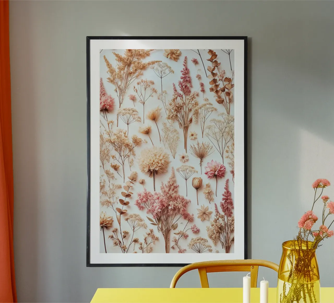 Sussurri di una stagione passata poster con telaio in legno da VintageBotanics