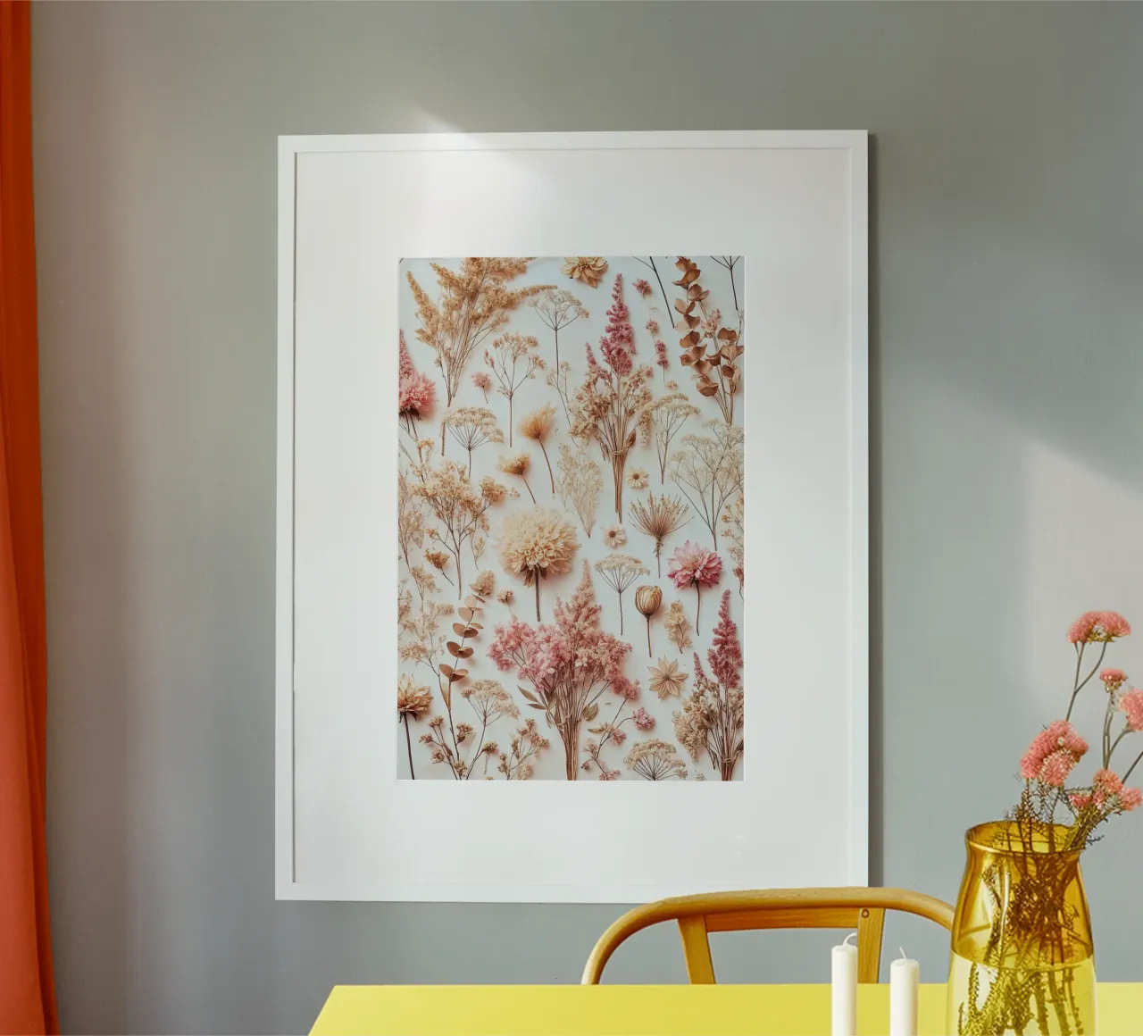 Sussurri di una stagione passata poster con telaio in legno da VintageBotanics