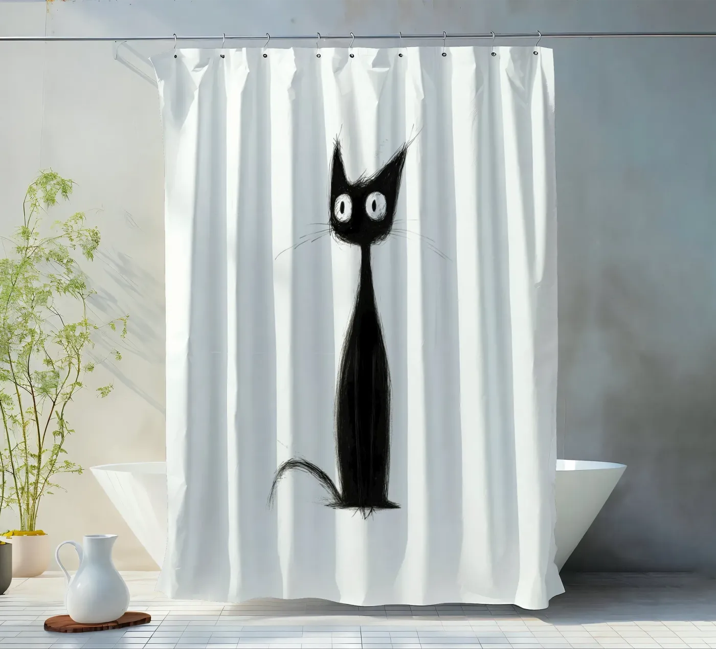 Scratch douchegordijn van Art Unleashed