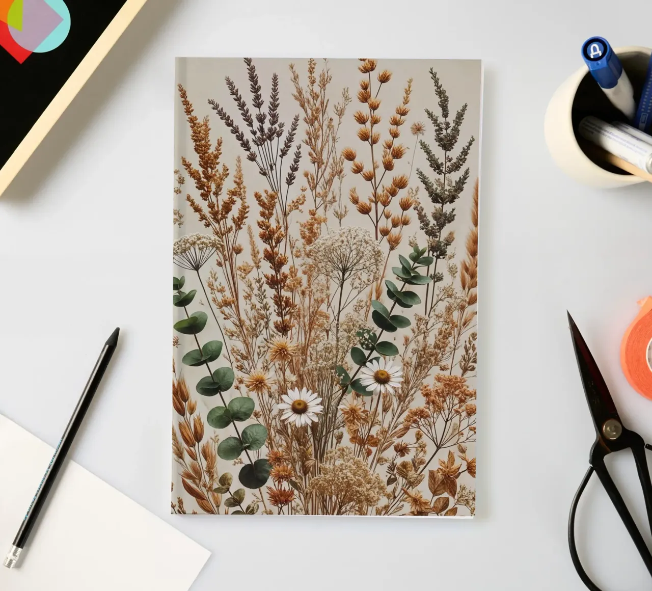 Golden Moments of Quiet Elegance notebook by VintageBotanics