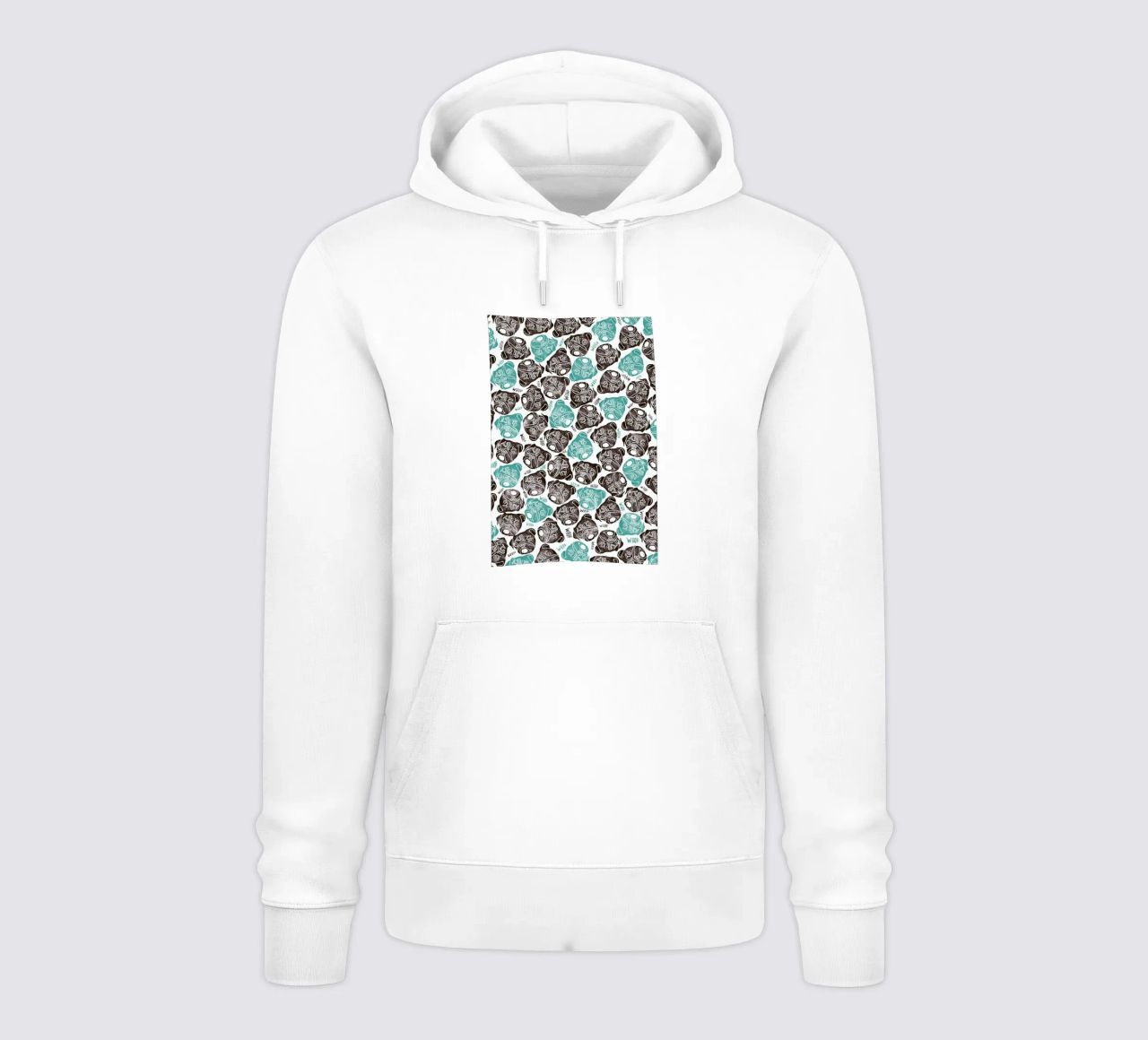 The Barking Pug felpa con cappuccio da Pom Graphic Design