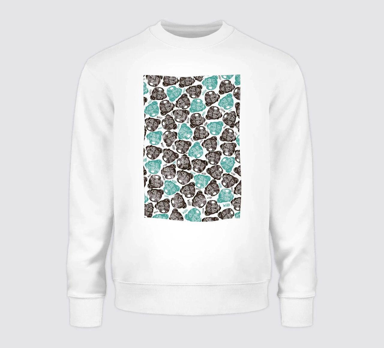 The Barking Pug felpa da Pom Graphic Design