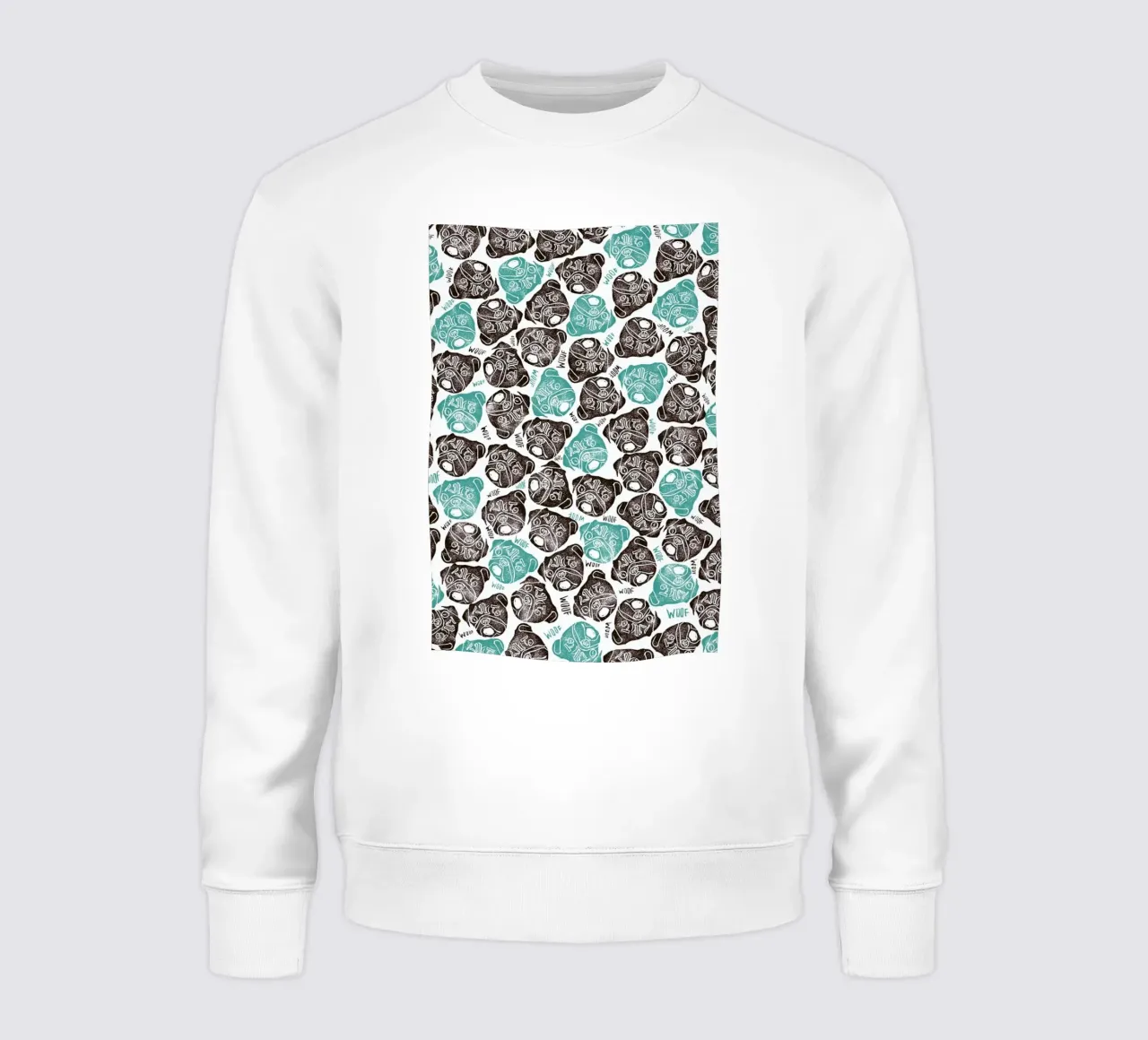 The Barking Pug sudadera de Pom Graphic Design