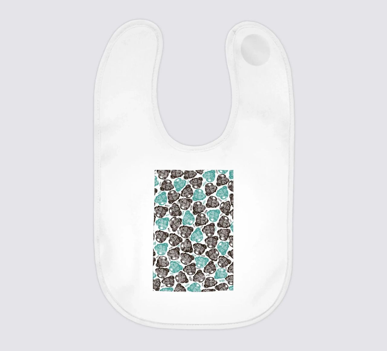 The Barking Pug bavaglino da Pom Graphic Design