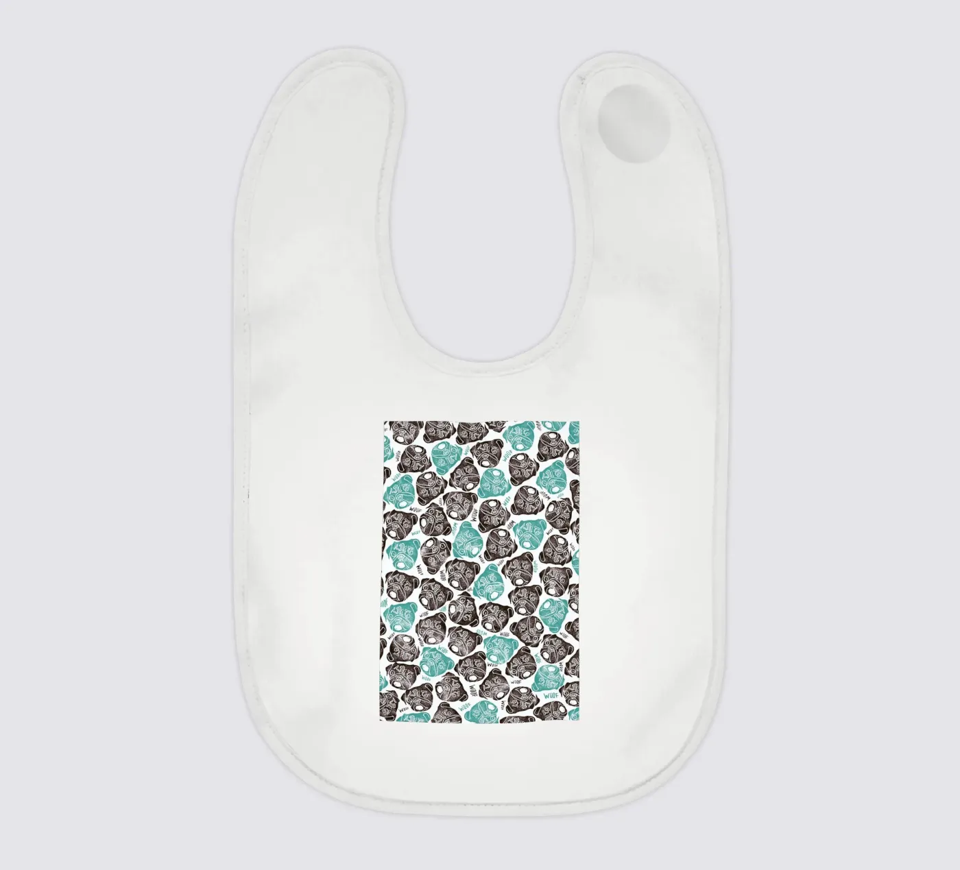 The Barking Pug bavaglino da Pom Graphic Design