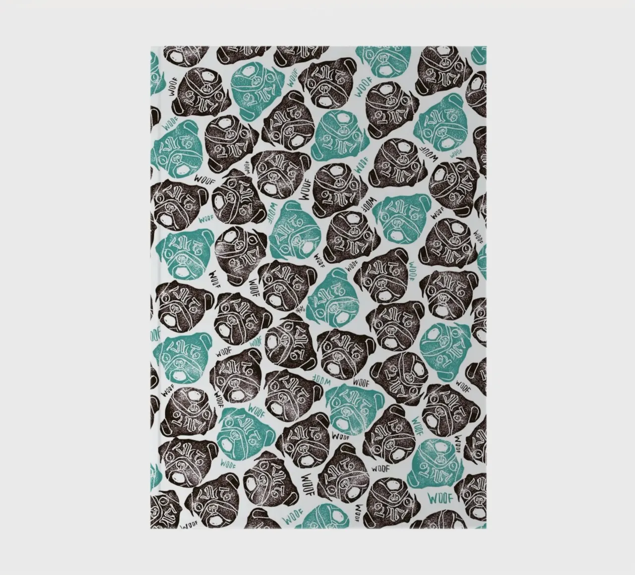 The Barking Pug notebook by Pom Graphic Design