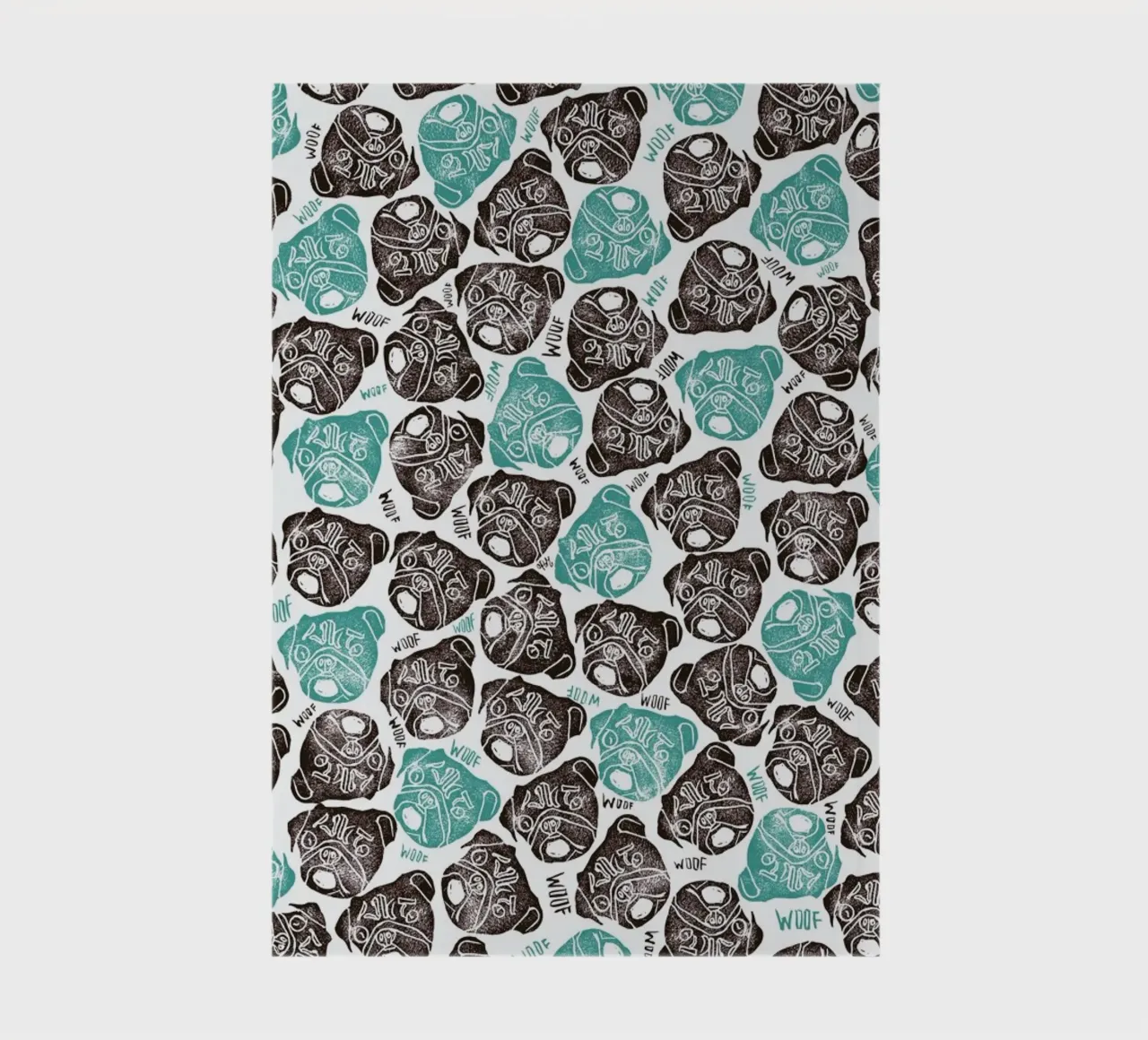 The Barking Pug notebook by Pom Graphic Design