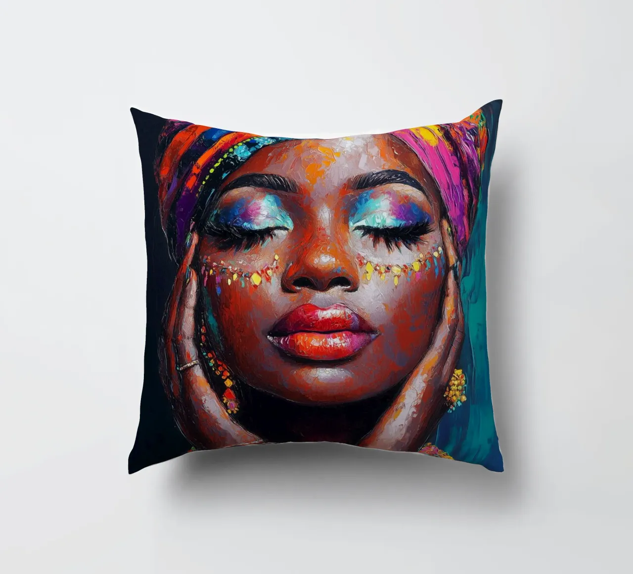 Bellezza delle perle africane cuscino da Carinaprint