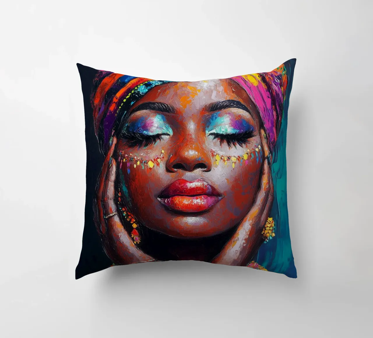 Bellezza delle perle africane cuscino da Carinaprint