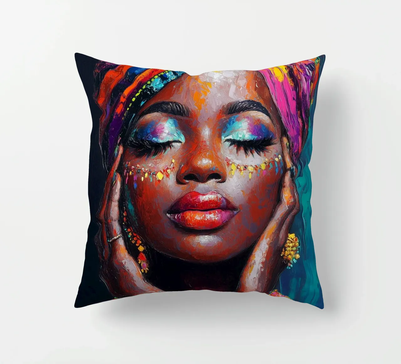 Bellezza delle perle africane cuscino da Carinaprint