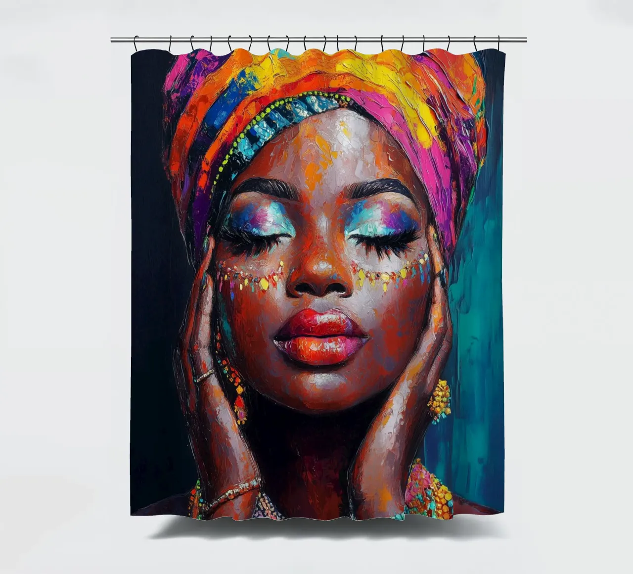 African pearls beauty shower curtain by Carinaprint