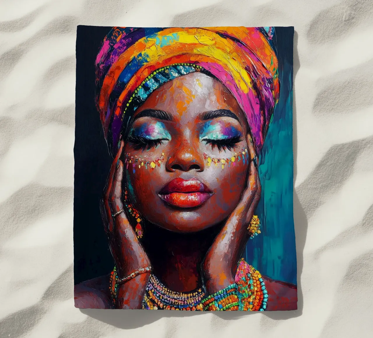 Bellezza delle perle africane telo mare da Carinaprint