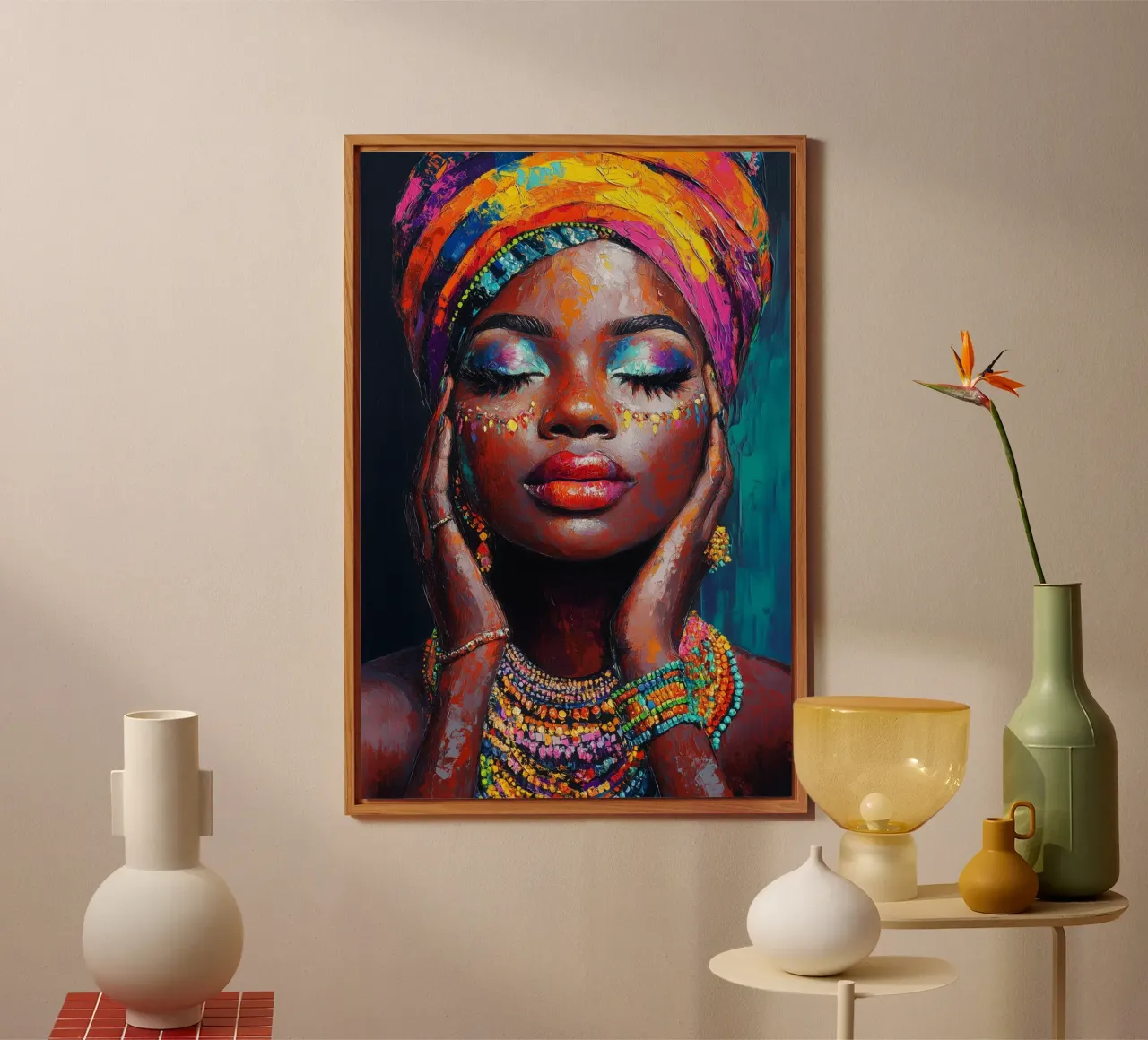 African pearls beauty alu-dibond by Carinaprint