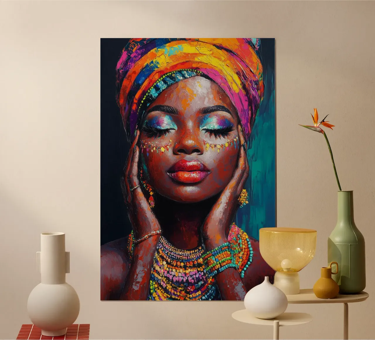 African pearls beauty poster by Carinaprint