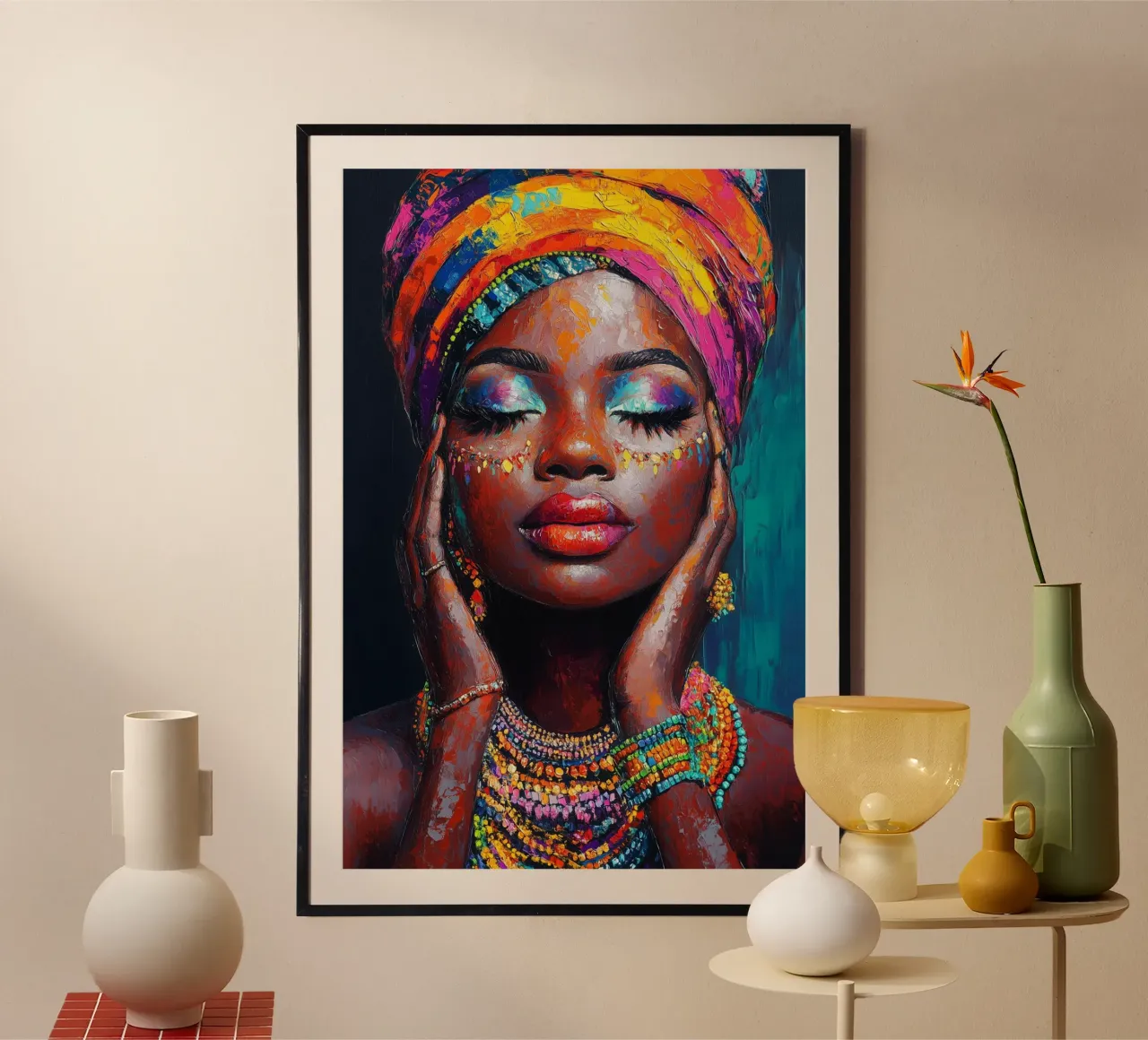 African pearls beauty poster by Carinaprint