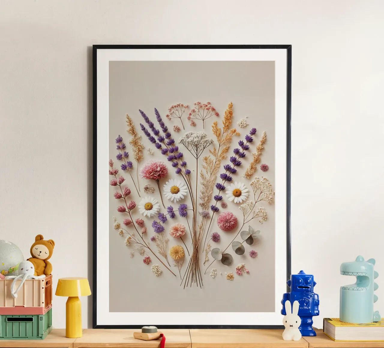 Momenti fugaci di tranquilla decadenza poster con telaio in legno da VintageBotanics