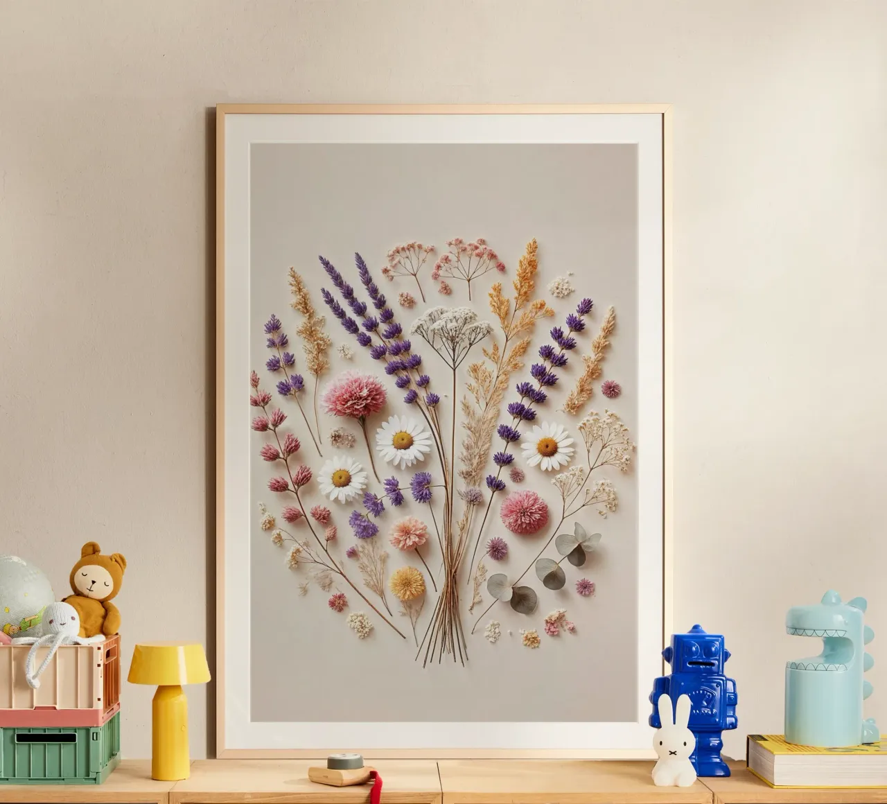 Momenti fugaci di tranquilla decadenza poster con telaio in legno da VintageBotanics