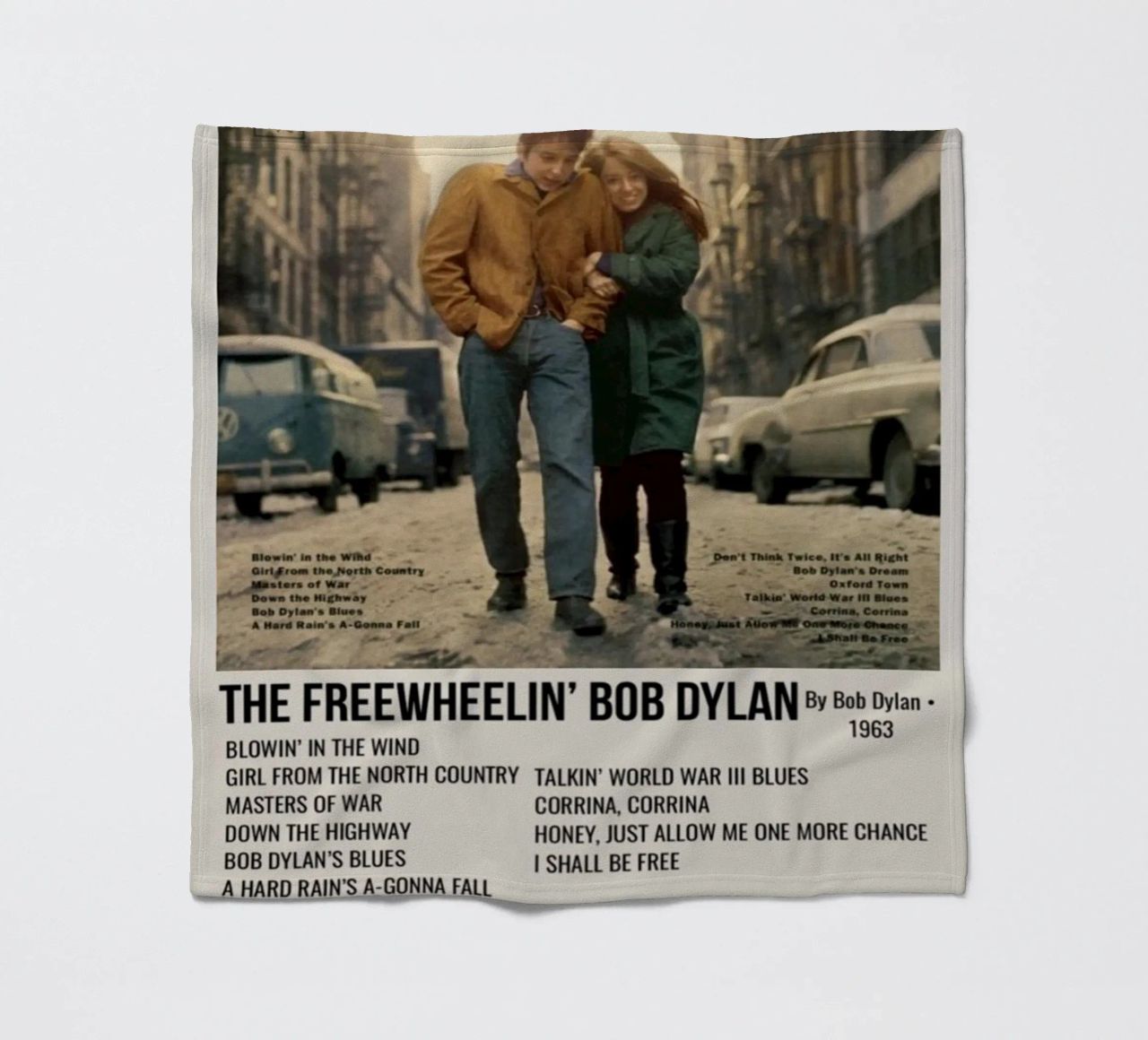 the freewheelin bob dylan fleecedeken van SoundStudio
