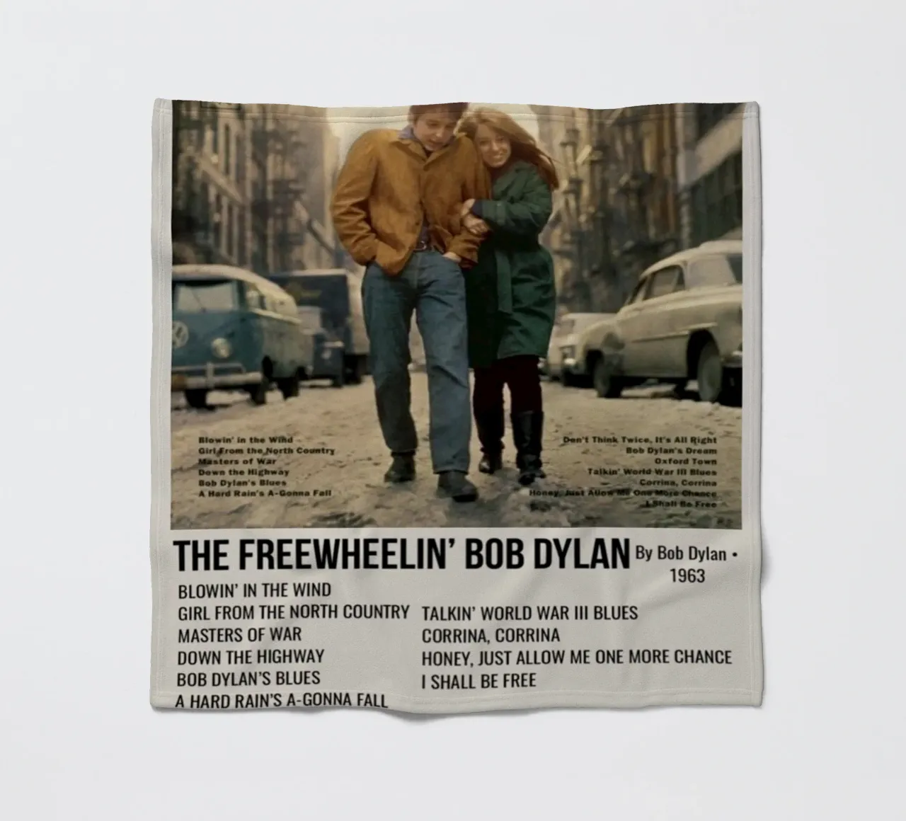 the freewheelin bob dylan manta de franela de SoundStudio