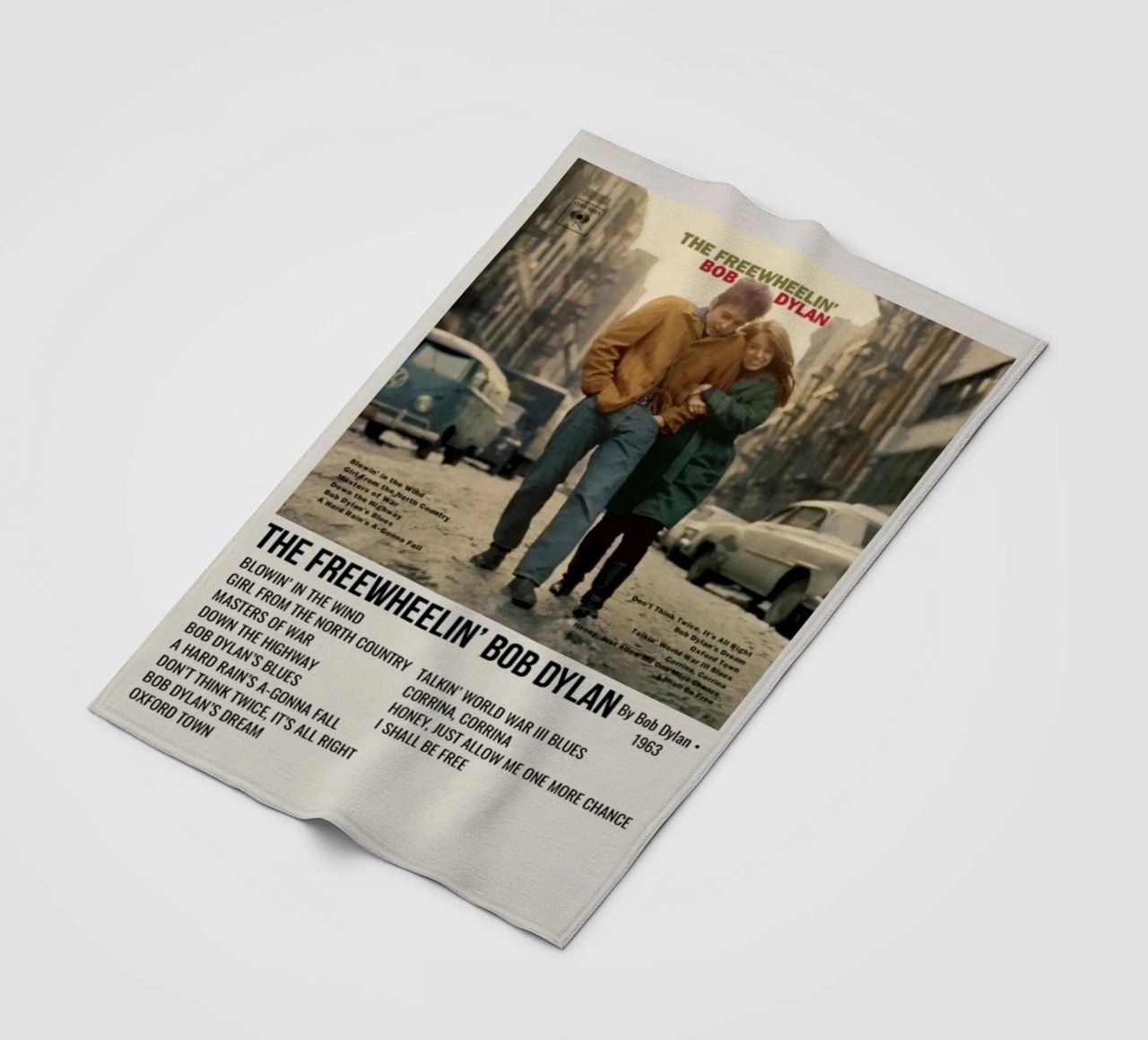 the freewheelin bob dylan fleecedeken van SoundStudio