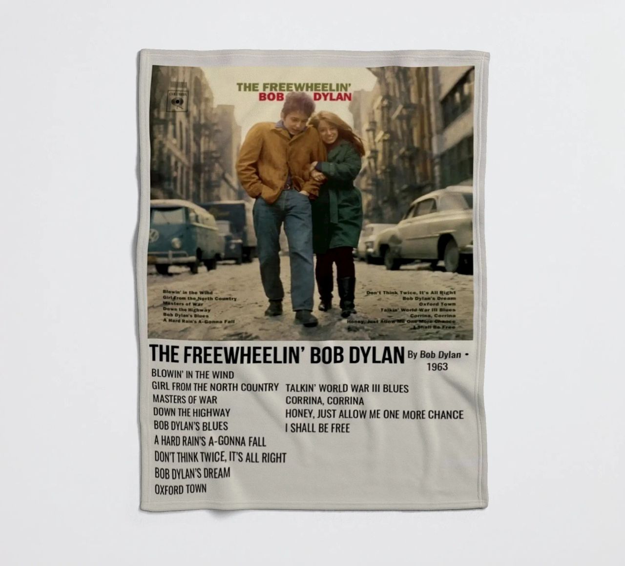 the freewheelin bob dylan fleecedeken van SoundStudio
