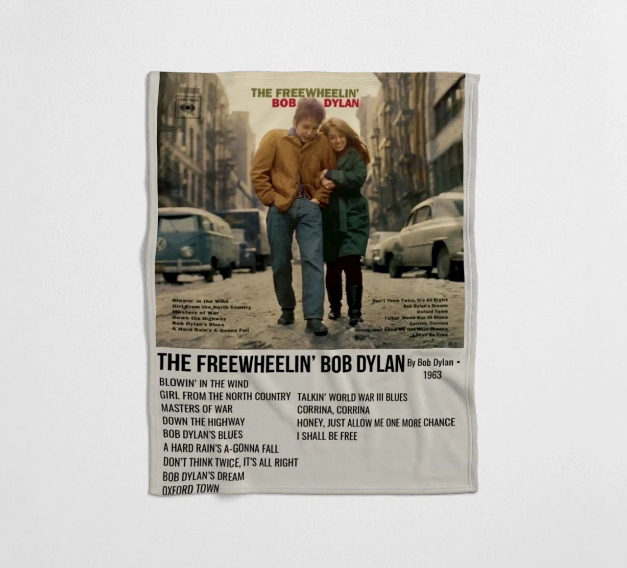 the freewheelin bob dylan fleecedeken van SoundStudio