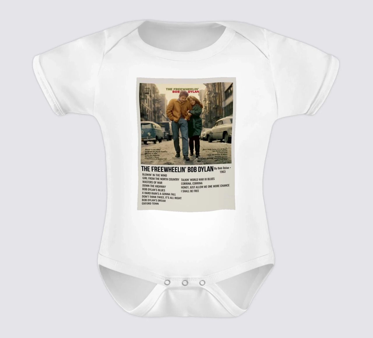 the freewheelin bob dylan babyrompertje korte mouwen van SoundStudio